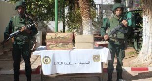 احباط محاولة إدخال كميات ضخمة من المخدرات عبر الحدود مع المغرب، تُقدر بـ (18)