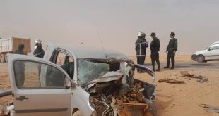 تندوف - وفــــــــاة شخص واحد وإصابة ثلاثة أشخاص بجروح